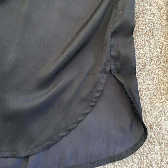 NWT OLD NAVY Black Satin Loose Fit Oversized Boyfriend Button Down Blouse XS/S - Picture 14 of 14